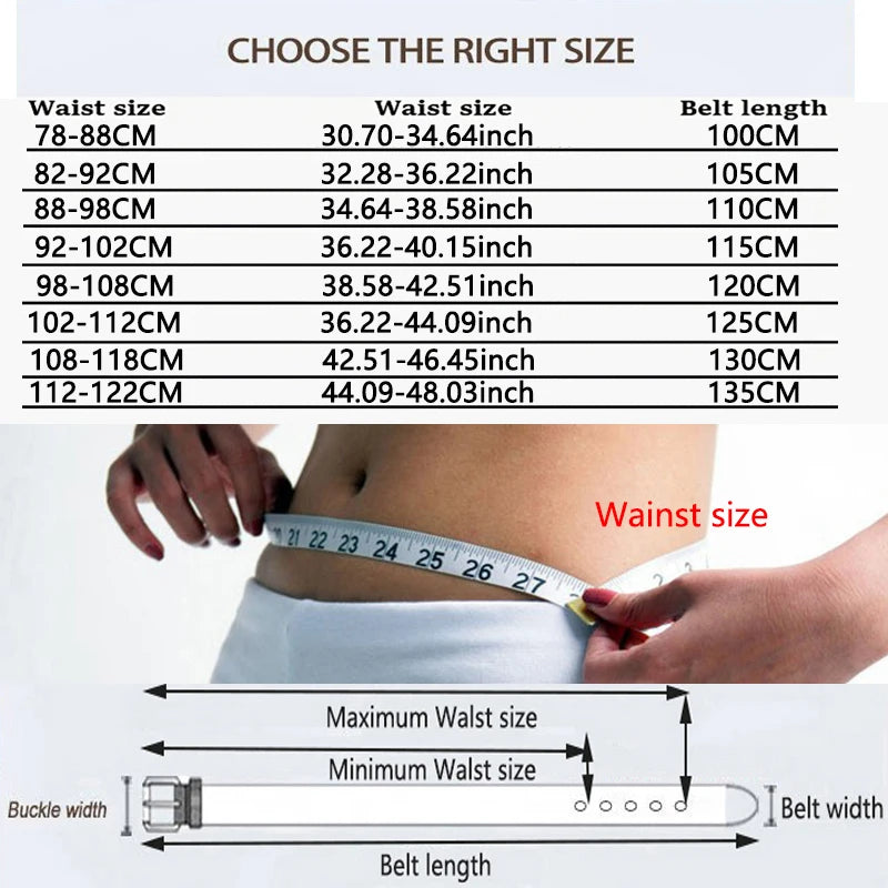 Coolerfire Fashion Cowhide Genuine Leather Belt Men Black Jeans Strap Male Vintage Casual Men Belts HQ024