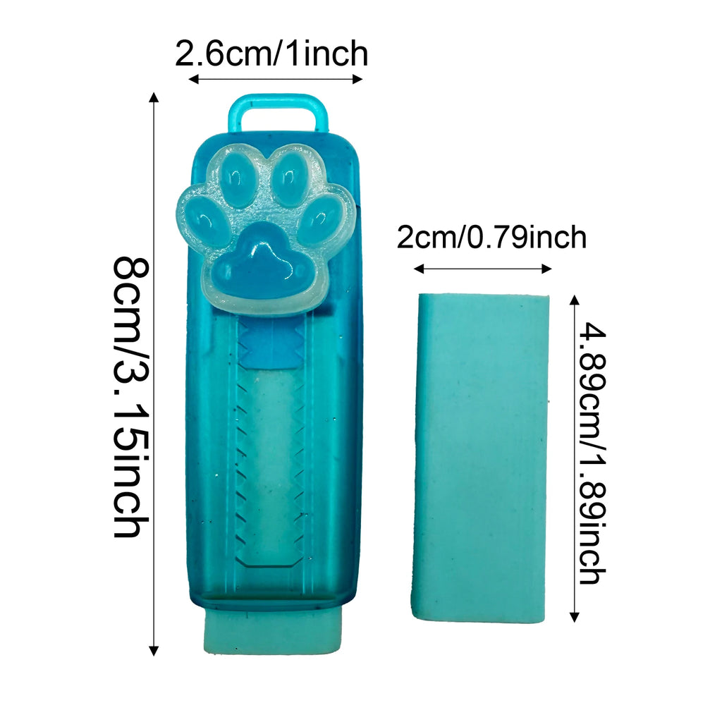 5Pcs Cat claw retractable eraser, push rod eraser cartoon creative, stationery student, office supplies
