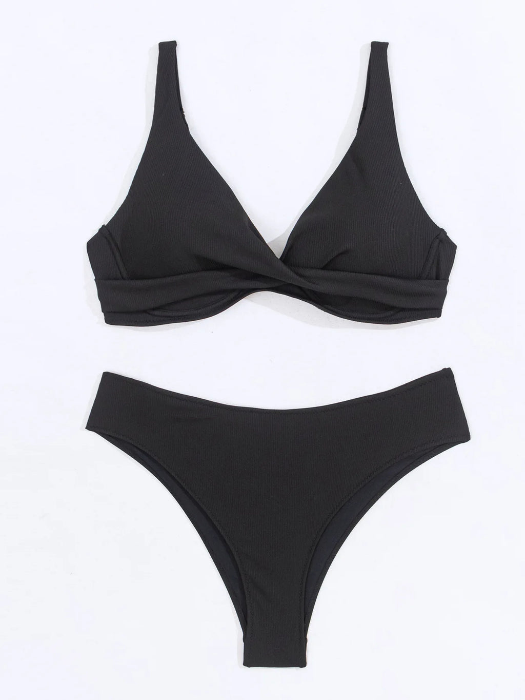 Sexy Bikini Set Women's Swimsuit 2025 Swimwear Woman Two-Piece Swimsuit Solid Bathing Suit Beach Swimming Suit Vacation Monokini