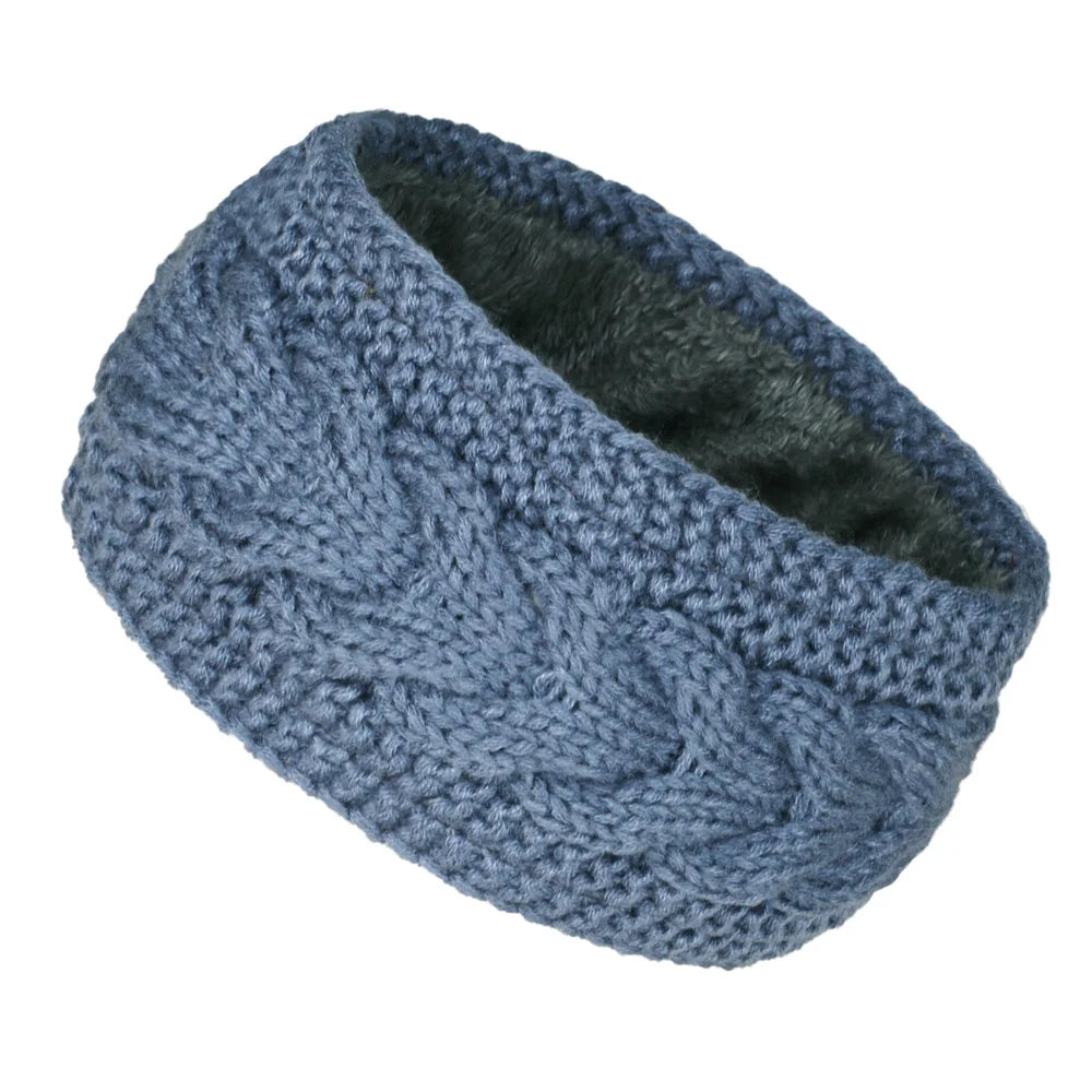 Winter Knitted Inner Layer with Velvet Windproof and Keepwarm Headband