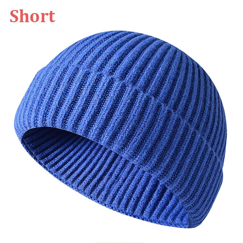Winter Hats for Men Beanies Skullies Solid Color Short Men's Hat Skullcaps Women's Winter Hat Beanies Knitted Gorros