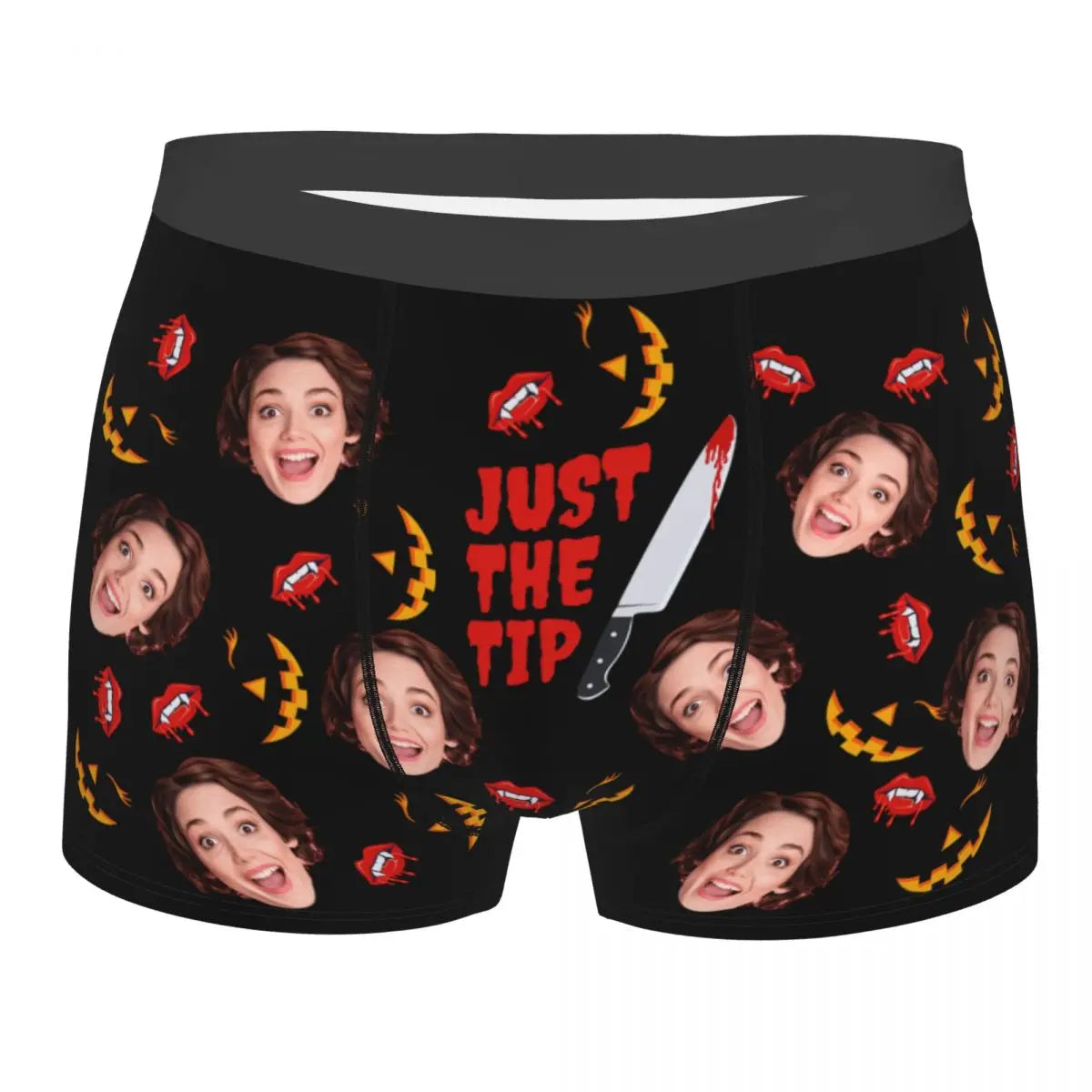 Valentine's Day Men's Personalized Face Photo Custom Underwear Design Your Own Boxer Briefs Panties Underpants For Husband