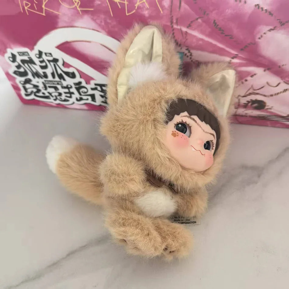 INew Genuine Wakuku Fox And Bunny Trick Treat Series Mystery Box Kawaii Vinyl Doll Plush Toy Kawaii Pendant Collection Toy Gifts
