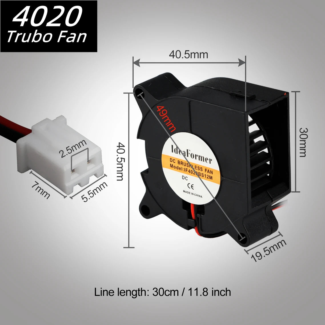 5015/4010/4020 12V&24V Cooling Turbo Fan Brushless 3D Printer Parts 2Pin For Extruder DC Cooler Blower Plastic Fans envio gratis