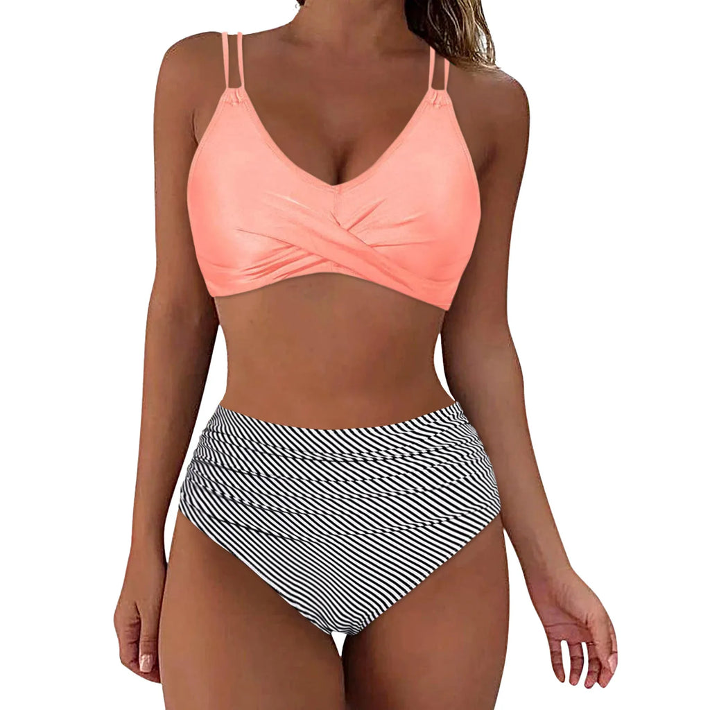 Swimsuits For Women Two Piece Swimsuit Sexy Push Up Bikini Sets High Waist Swimwear Brazillian Tankini Bathing Suits купальник