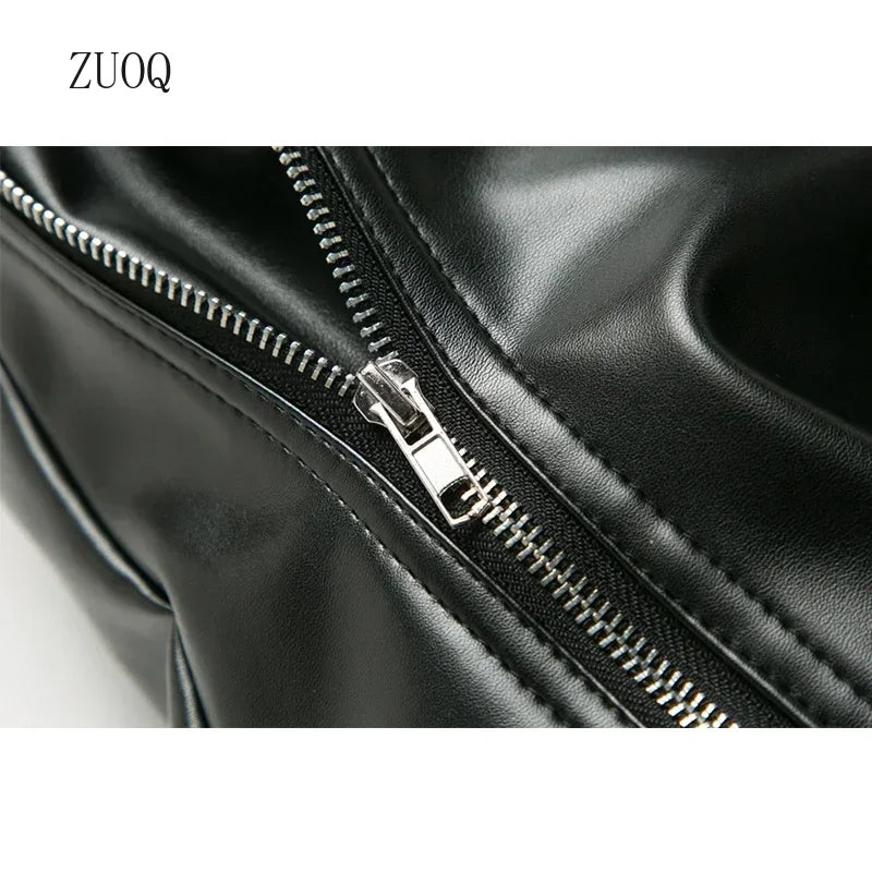 New Winter Men Skinny Biker Pu Leather Pants High Street Fashion Motorcycle Trousers for Male Stage Club Wear