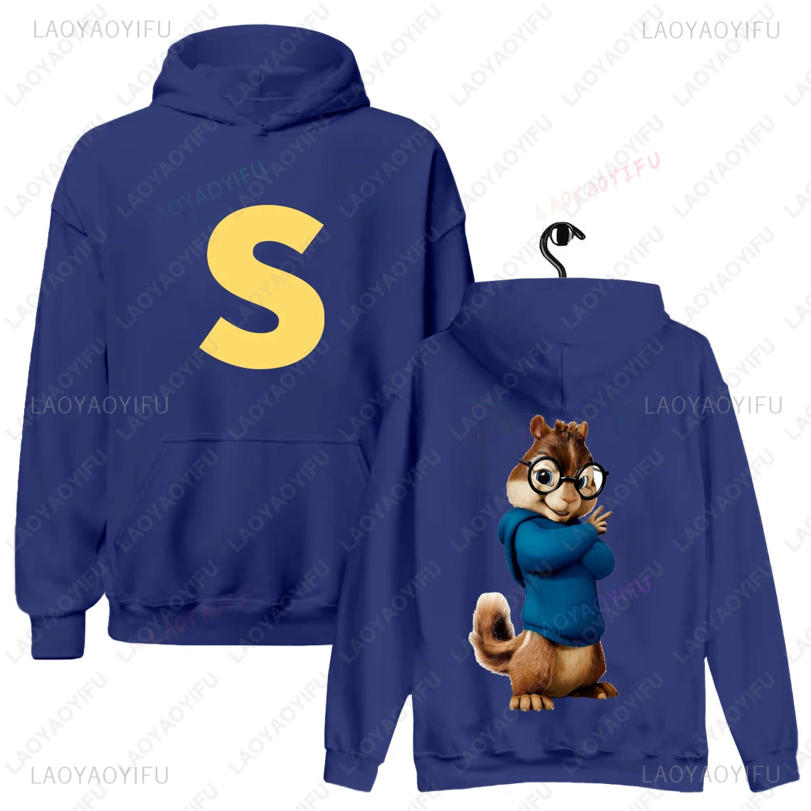 Funny Alvin and The Chipmunks: The Squeakquel's Printed Hoodie Woman Man Drop Shoulder Sweatshirt Available Best Friend Pullover
