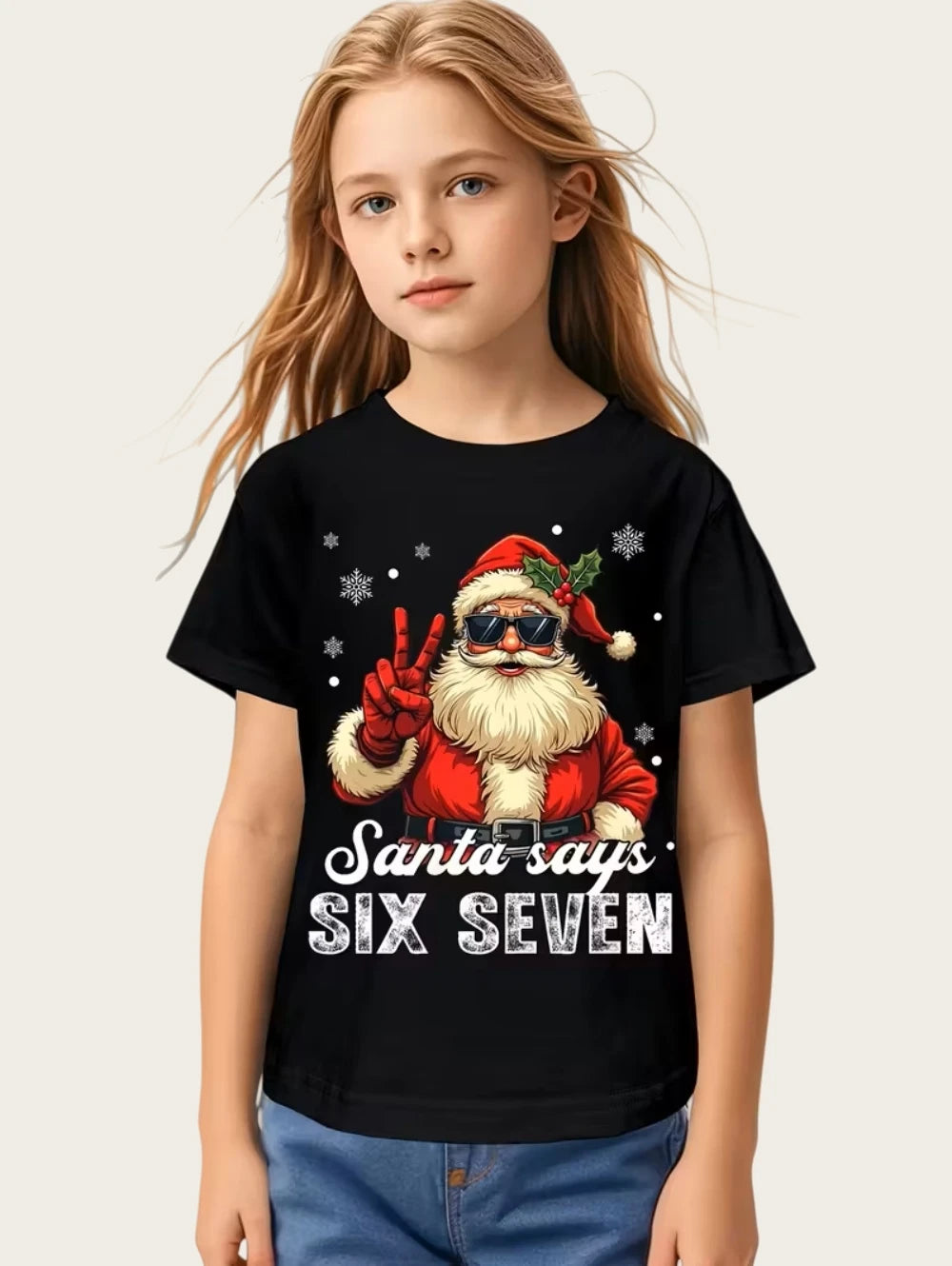 Fun Six Seven 6 7 Meme Design T-Shirt for Kids Chaotic Humor Y2k Game Saying Tee Novelty Gift Boy Top Fashion Children's Clothes