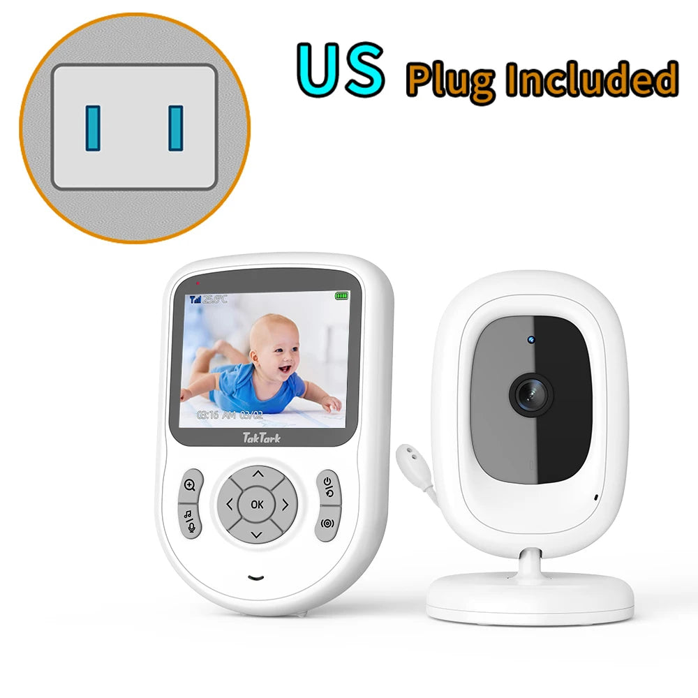Wireless Video Baby Monitor 2.0 2.8 inch Color  Security Camera 2 Way Talk Night Vision IR LED Temperature Monitoring 8 Lullaby