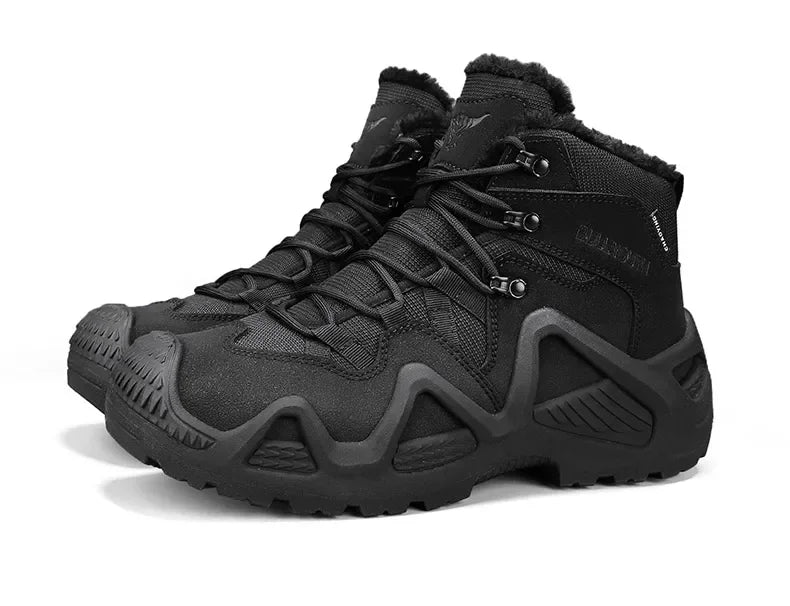 Winter Snow Men‘s Shoes Warm Fur Sneakers Training Waterproof Straps Outdoor Hiking Breathable Shoes Multifunctional Motorcycle