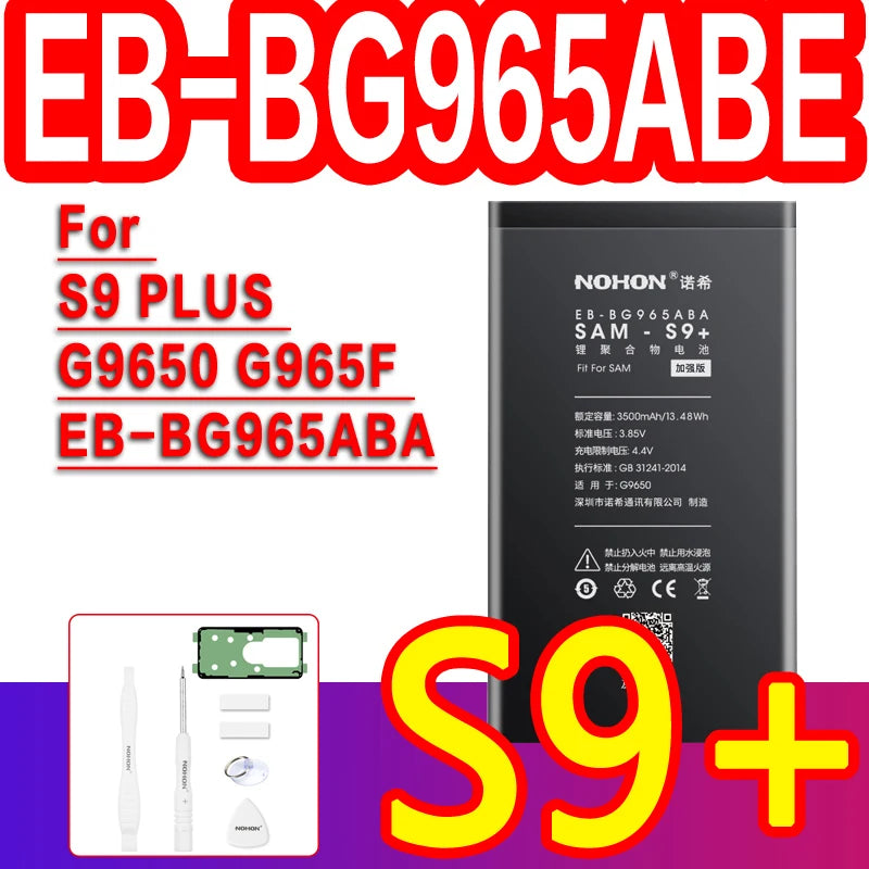 NOHON Battery For Samsung Galaxy S8 S9 Plus S10e S10 S20 Ultra S21 FE S10x Note 10 Plus 8 S7 Edge S6 S5 A50 A30 A30S Batteries