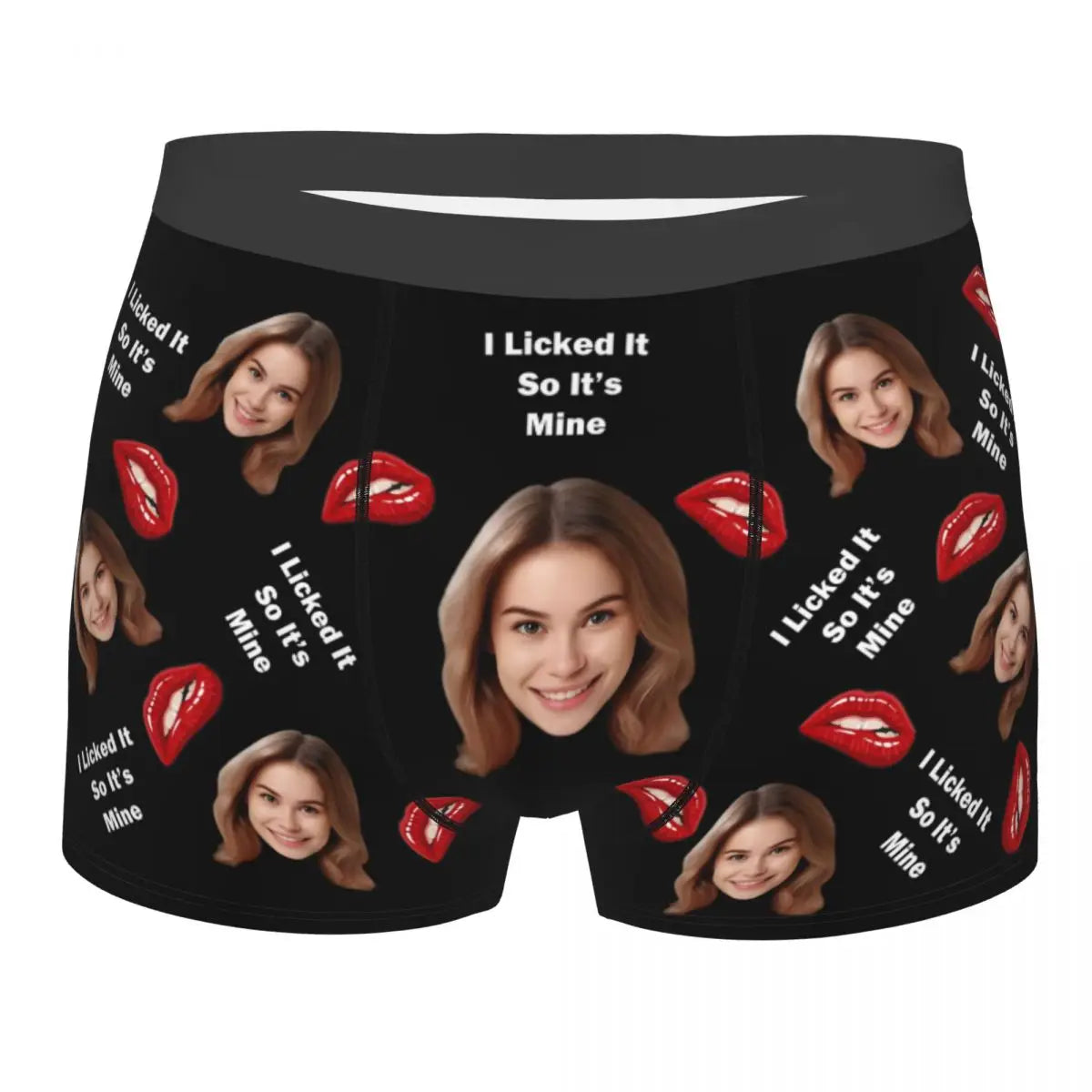 Valentine's Day Men's Personalized Face Photo Custom Underwear Design Your Own Boxer Briefs Panties Underpants For Husband