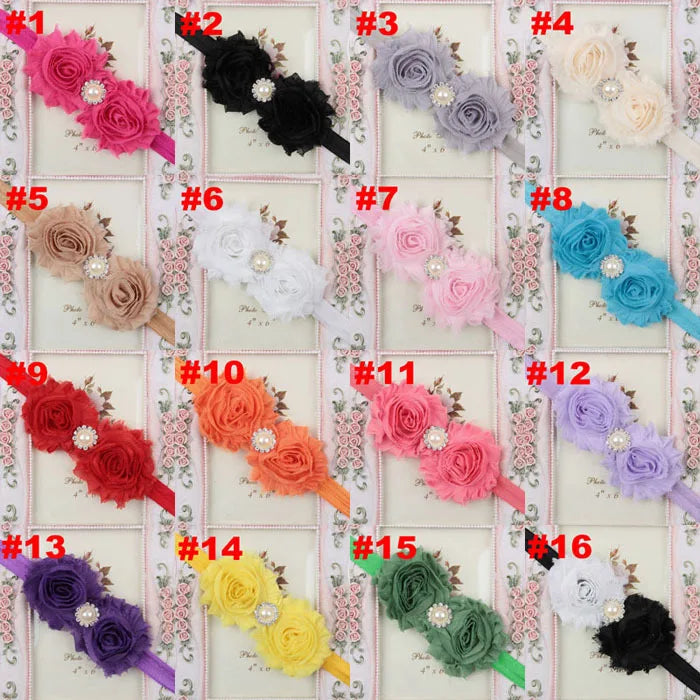 Baby Headband Girl Newborn Kids Children Flower Pearl Floral Rubber Bands Hair Accessory Christmas Gift Turban Bow Photography