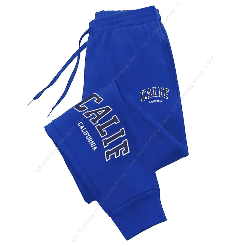 Women's Pants High Quality Trousers Autumn Winter CALIF Letter Print Casual Sports Sweatpants Outdoor Running Jogger Pants Woman