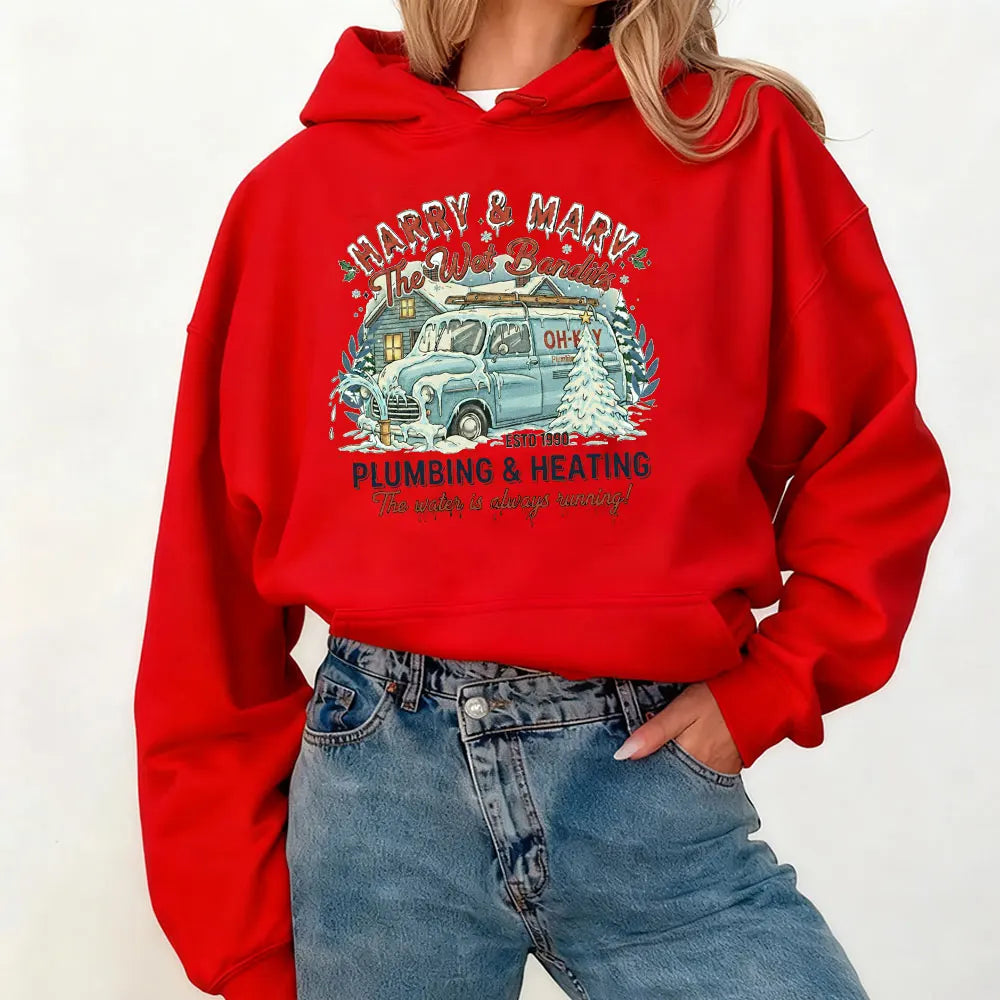 Winter Clothes Women Wet Bandits Christmas Funny Home Alone Movie Crewneck Hoodie Holiday Crewneck Xmas Movie Nights Sweatshirt