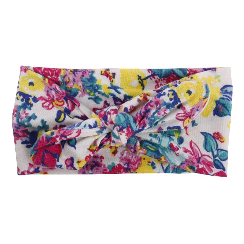 Fashion Baby Top Knot Headbands Kids Headwrap Cotton Flower Cross Elastic Girls Turban Tie Headwear Hair Band Accessories Gifts