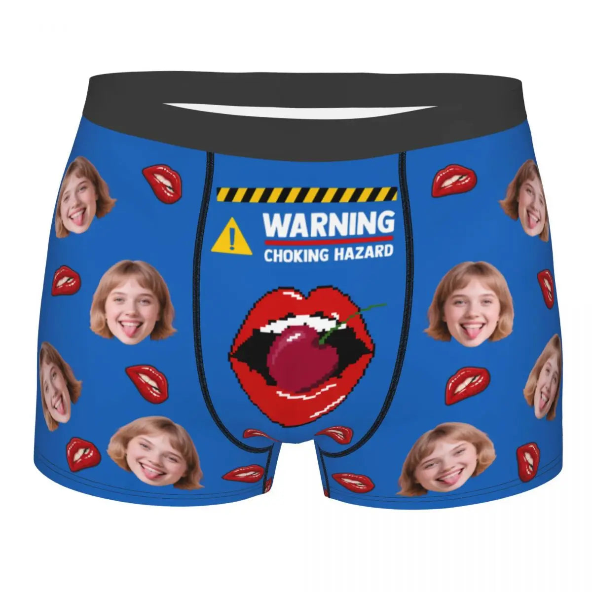 Valentine's Day Men's Personalized Face Photo Custom Underwear Design Your Own Boxer Briefs Panties Underpants For Husband