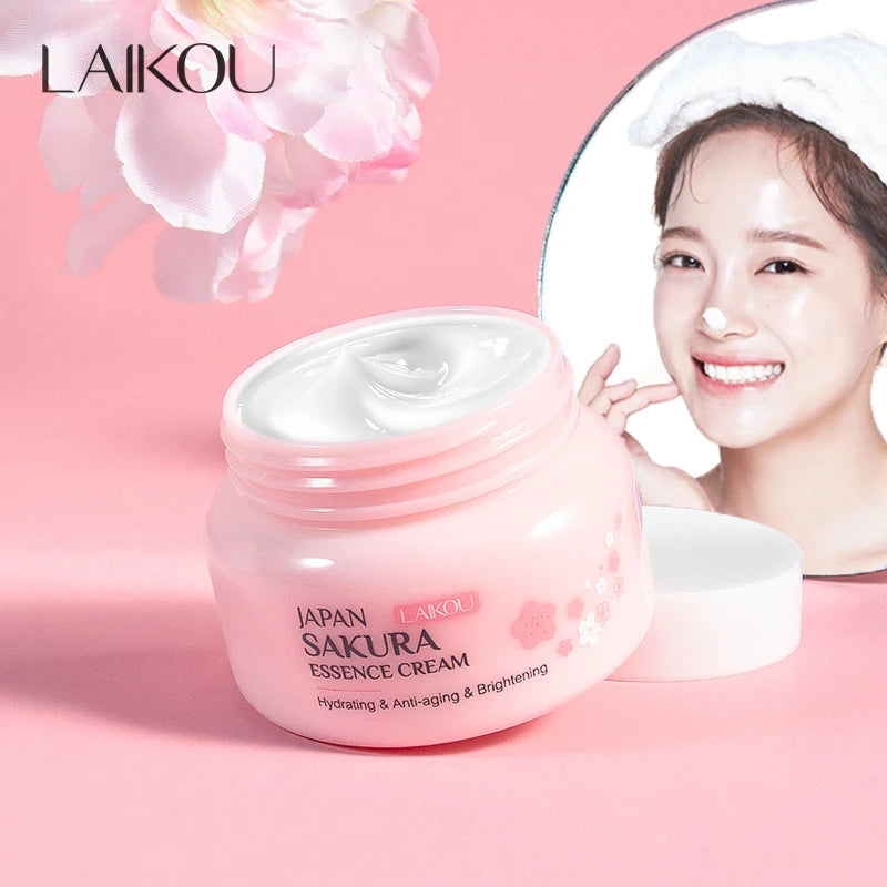 LAIKOU Japan Sakura Essence Face Cream  Wrinkle Facial Cream Moisturizing Firming Skin Care 60g