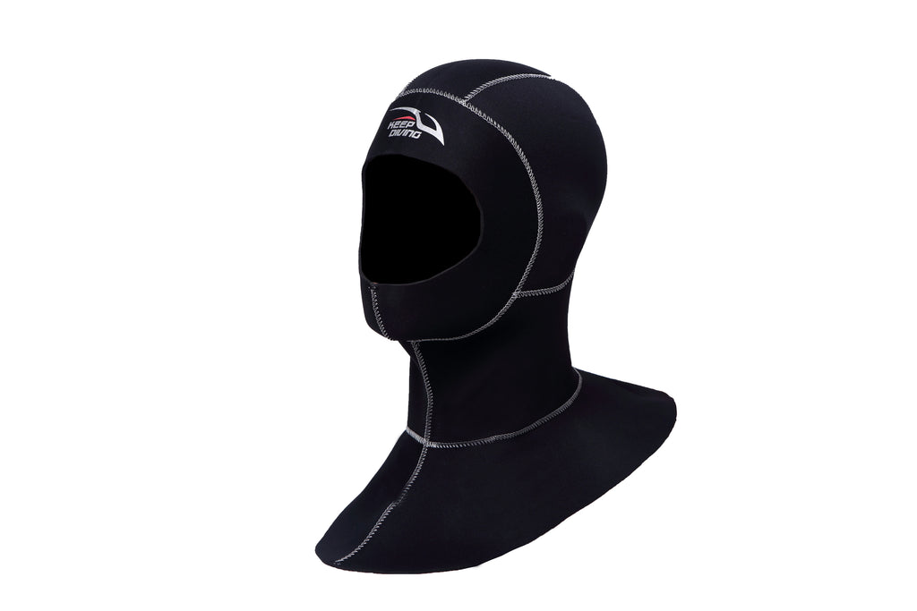 KEEP DIVING 3mm Neoprene Scuba Diving Hood With Shoulder Snorkeling Equipment Hat Cap Winter Swim Warm Wetsuit Spearfishing