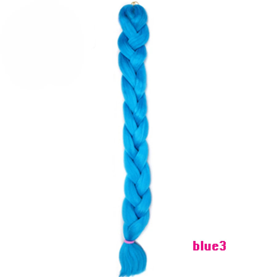 VERVES Treccia Capelli 100 cm Treccia Sintetica in Fibra Termica 165 g/Pezzo Extension per Capelli Treccia Jumbo Color Puro da Donna Rosa