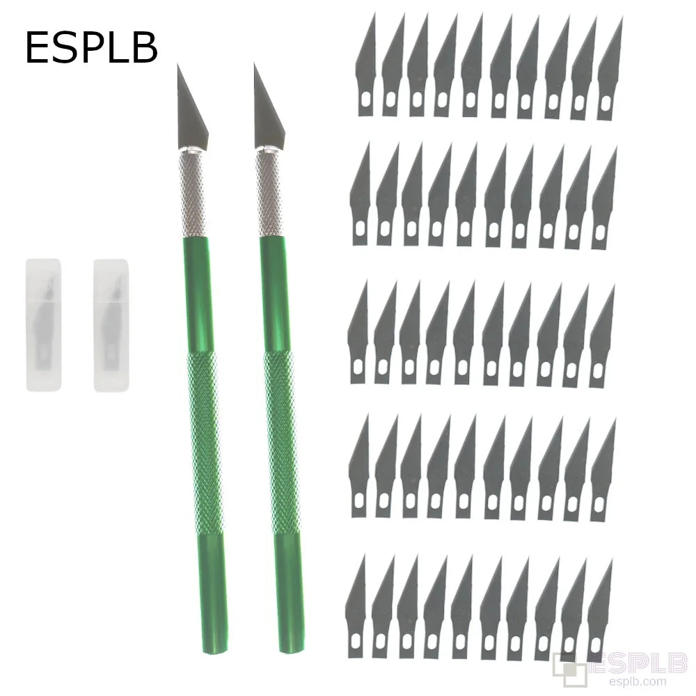 Engraving Non-Slip Metal Scalpel Knife Kit + 50/20/10/5pcs #11 Blades Cutter Craft Knives for Mobile Phone PCB Repair Hand Tools