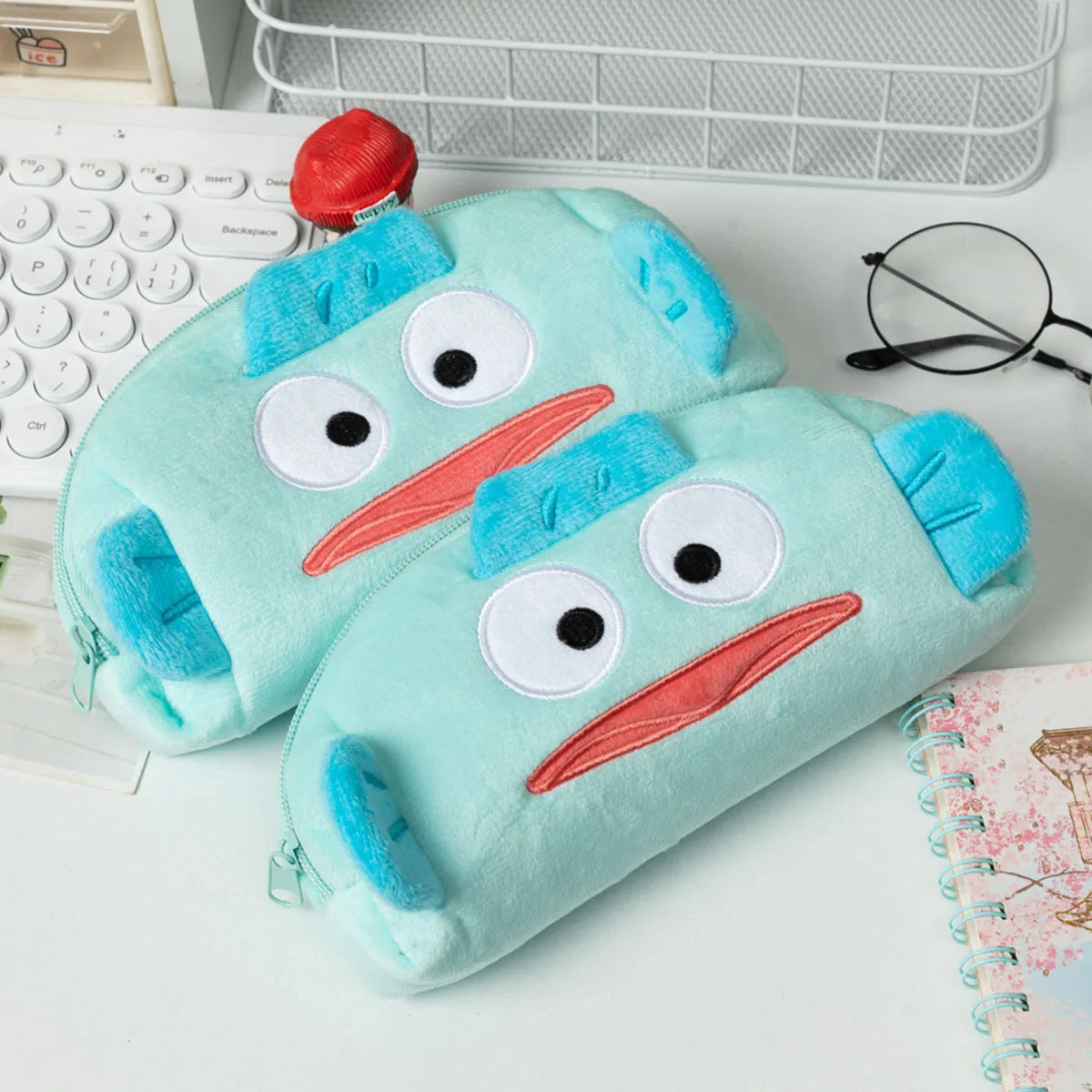 Cartoon Cute Plush Student Pencil Case Large Capacity Cosmetic Storage Bag Office School Storage Supplies