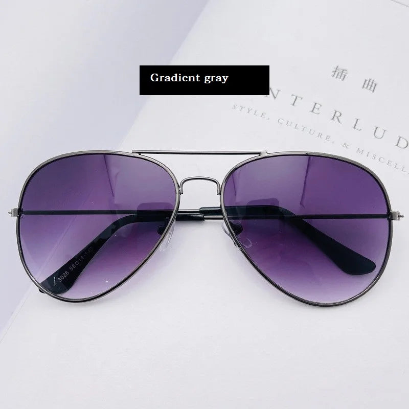 2024 Pilot Aviation Sunglasses MenShades Retro Classic Silver Sun Glasses Female Male  Brand  metal frame sunglasses sunshade