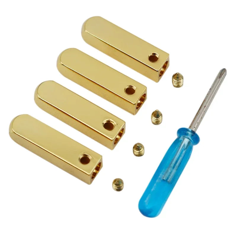 DIY Metal Aglets 4Pcs/Set Sneaker Shoestring Caps Tips for Laces Replacement Mirror Gold Silver Luxury Tape Ends Terminals