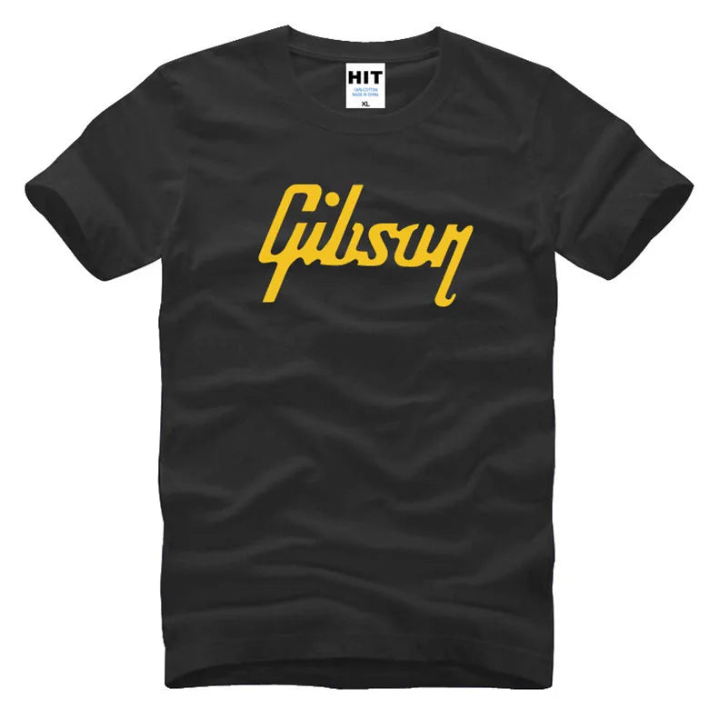 men tshirt luxury brand Gibson T Shirts Men Music Rock Man t shirt Short Sleeve T-Shirt Hip Hop Mens Tee Shirt Tops