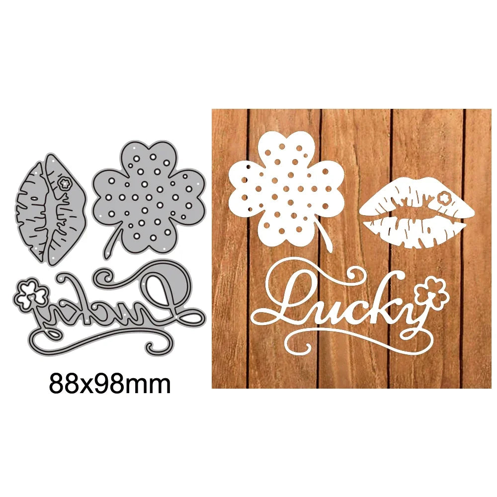 Happy New Year Words Nesting Round Metal Cutting Dies Flower Dragon Chinese Element for DIY Window Decoration Paper Craft