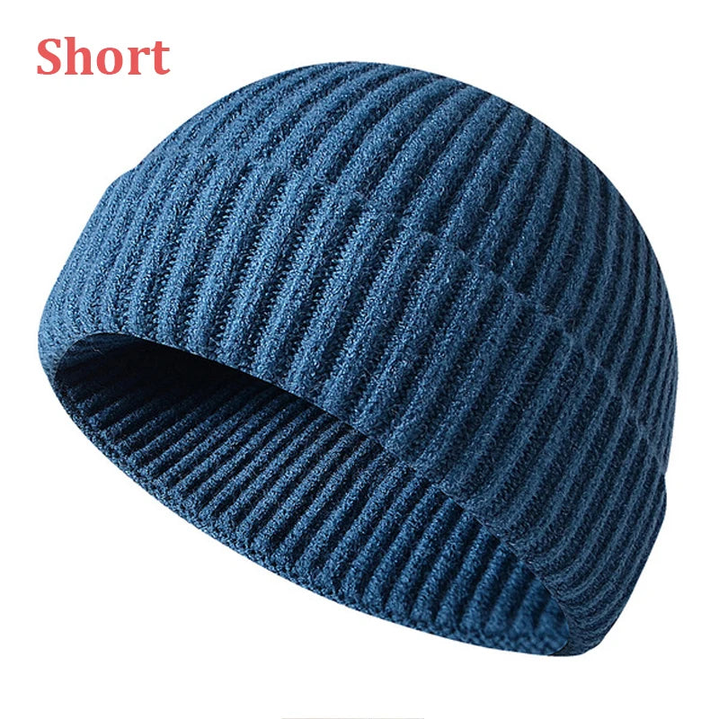 Winter Hats for Men Beanies Skullies Solid Color Short Men's Hat Skullcaps Women's Winter Hat Beanies Knitted Gorros