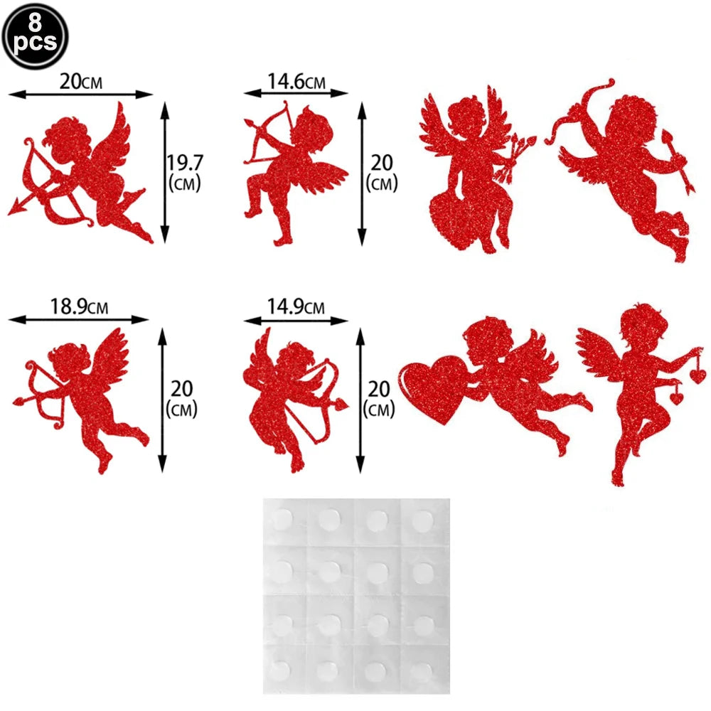 Valentine's Day Red Silver Love Sequin For Girls Couple Confession Gifts  Wedding Festival  Table Confetti Decoration Supplies