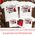 Christmas Family Matching Outfit T-shirt Xmas Party Gift It's The Most Wonderful Time of The Year Print Cute T Shirt Family Look
