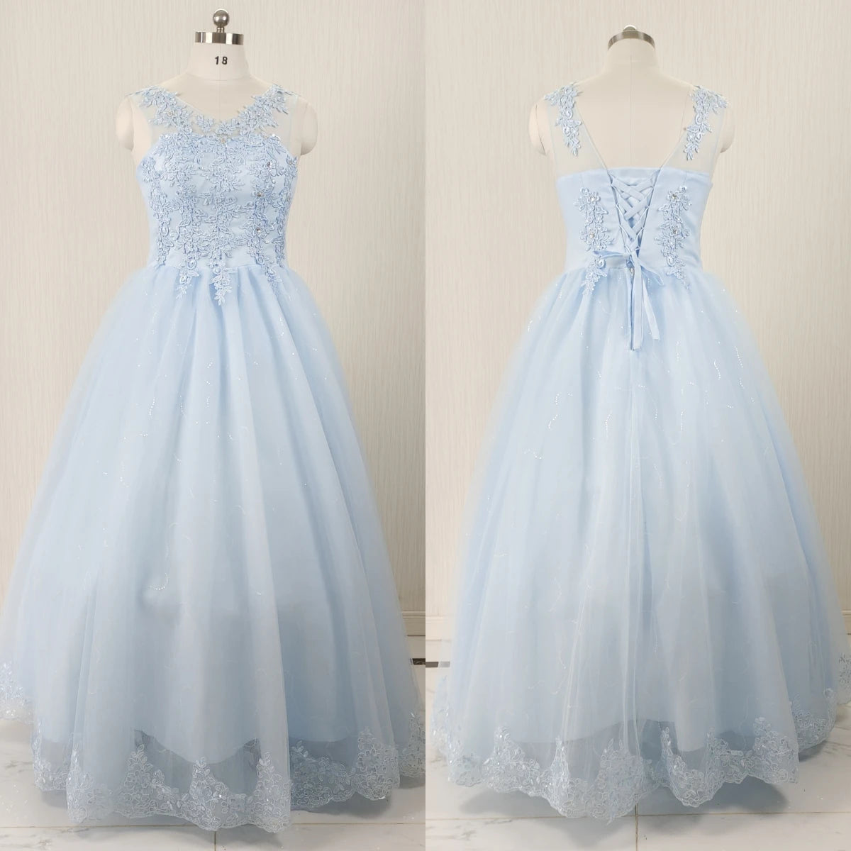 Wedding Dresses Pure White V-neck Appliques Sequined Sleeveless Princess Floor Length Plus size Wedding Gowns De Novia HS288