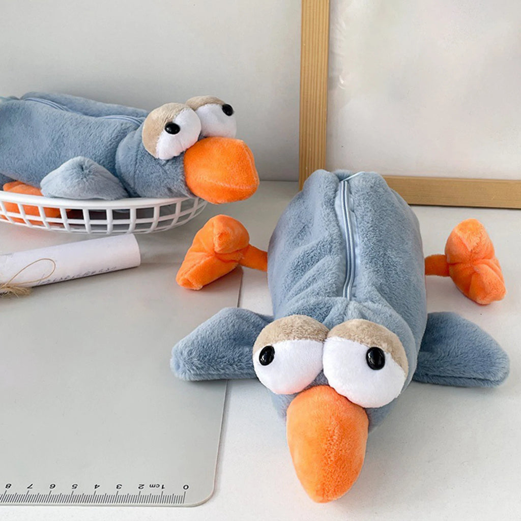 Plush Bird Pencil Case Purse Animal Stationery Pouch for Kids Home Boys and Girls Creative Pencil Marker Holder Organizer School