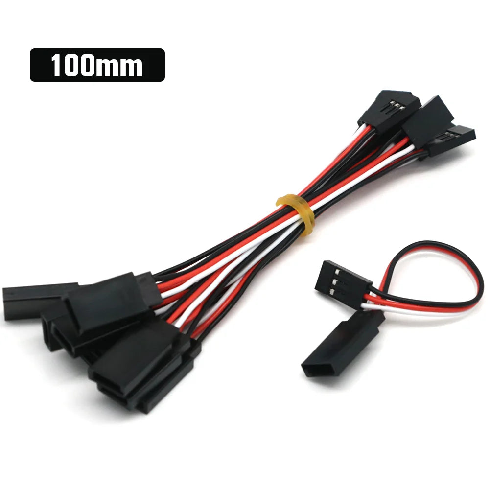 10pcs/lot 10cm 15CM 30CM 50CM 100CM RC Servo Extension Cord Cable Wire 150mm Lead JR Wholesale
