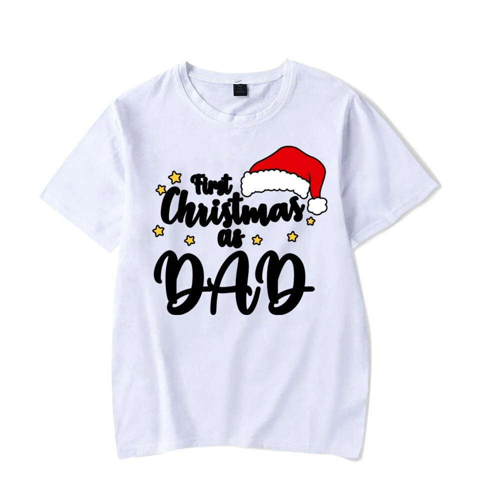 First Christmas of Family Matching T-Shirts Merry Christmas Baby Girl Boys Clothes First Christmas As Mom Dad Matching T-shirt