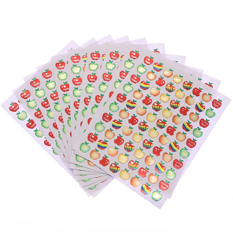 10 Sheets/Pack Gold-Plated Award Glitter Stickers Mother Teacher Praise Label Award Five-Pointed Star Love Sticker