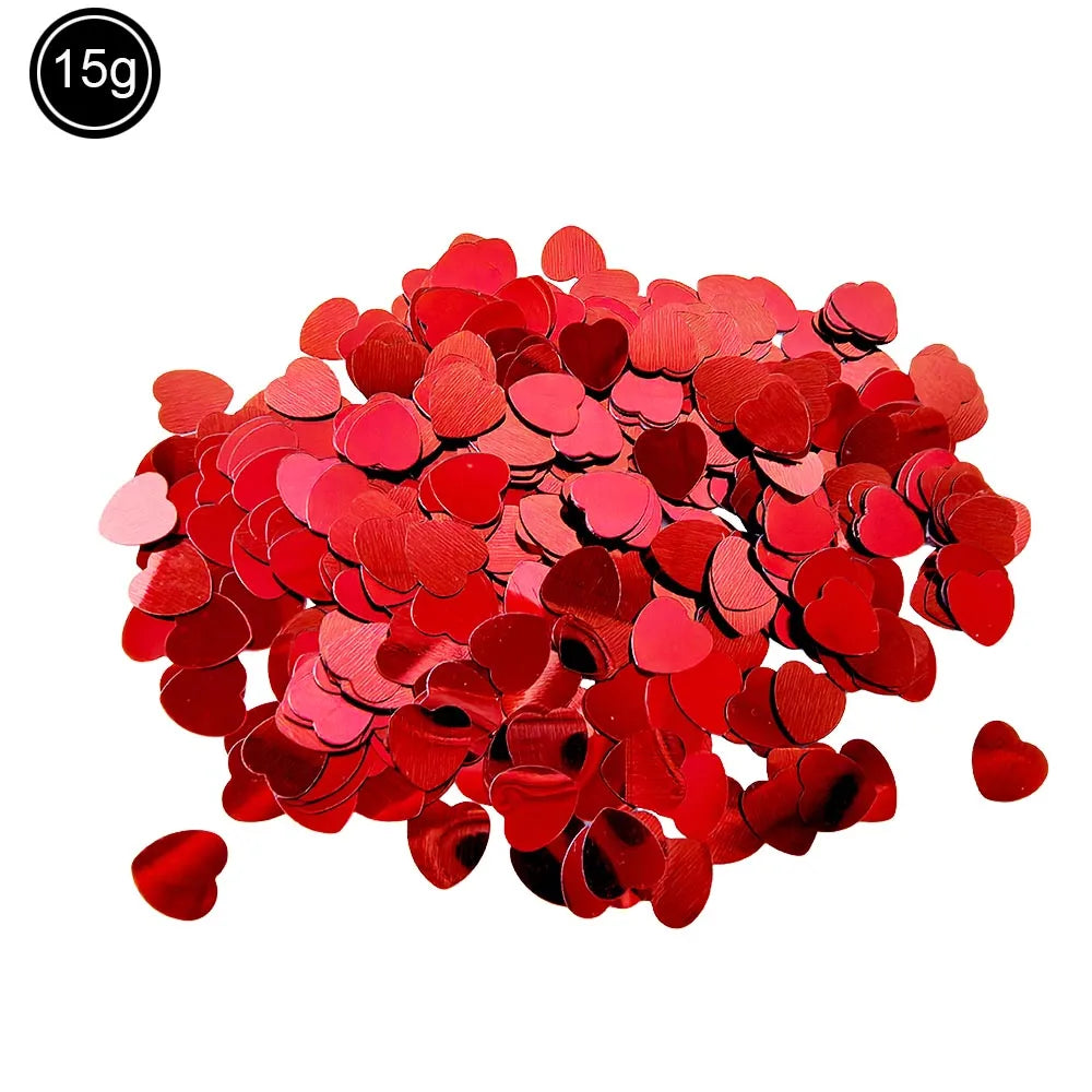 Valentine's Day Red Silver Love Sequin For Girls Couple Confession Gifts  Wedding Festival  Table Confetti Decoration Supplies