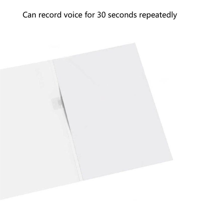 Talking Product, Writeable Greeting Card, 30 Seconds Recording Record, Voice Message or Music for Birthday Anniversary