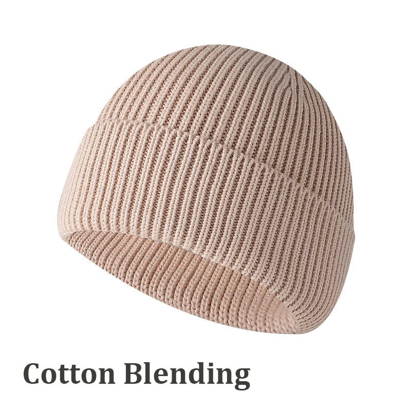 Winter Hats for Men Beanies Skullies Solid Color Short Men's Hat Skullcaps Women's Winter Hat Beanies Knitted Gorros