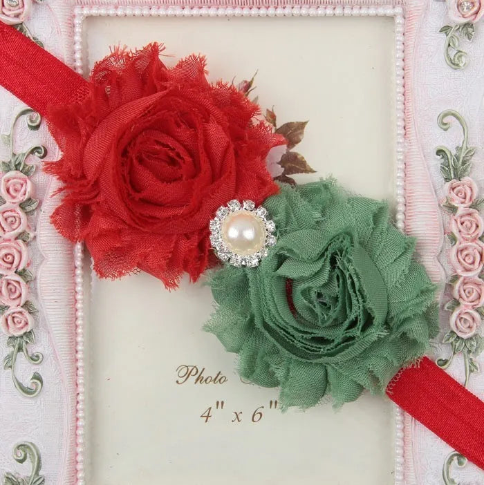 Baby Headband Girl Newborn Kids Children Flower Pearl Floral Rubber Bands Hair Accessory Christmas Gift Turban Bow Photography