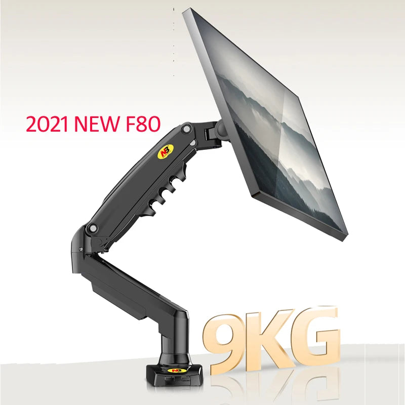 NEW NB F80 17-30" desktop LED LCD Monitor Holder Arm Gas Spring Full Motion 2-9kg dual arm usb3 cable(option)