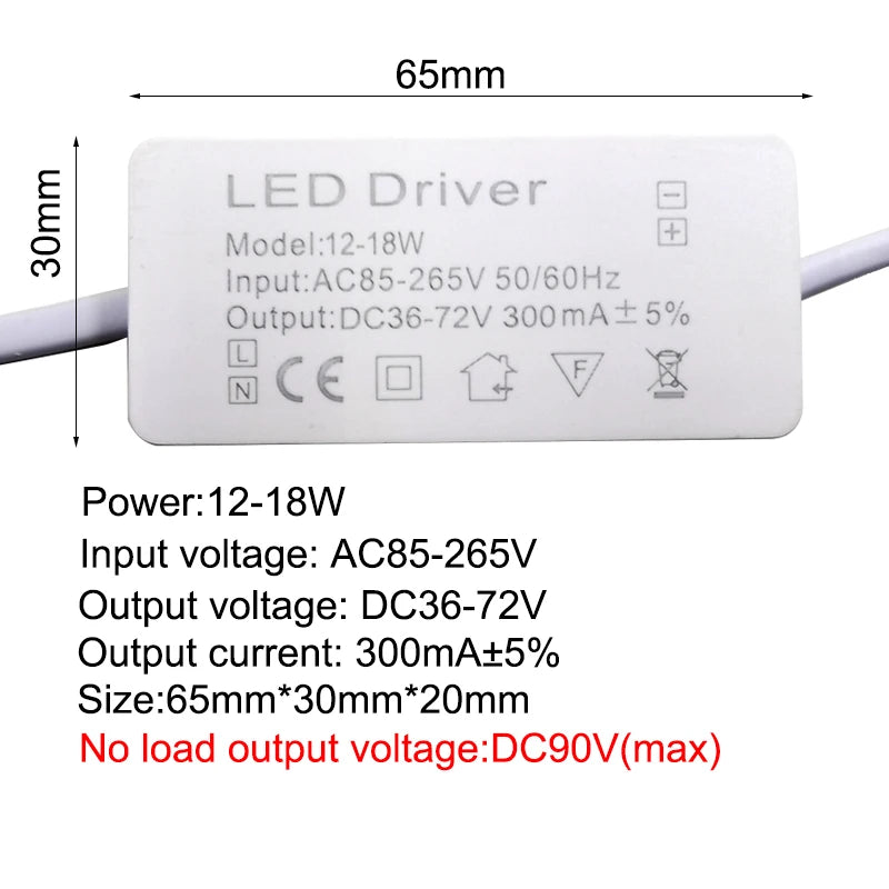 LED Driver 300mA 1W 3W 5W 7W 12W 18W 20W 25W 36W For LEDs Power Supply Unit AC85-265V Lighting Transformers For LED Power Lights
