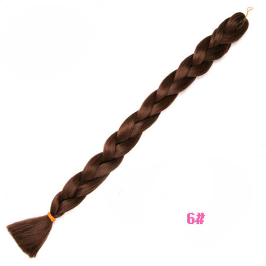 VERVES Treccia Capelli 100 cm Treccia Sintetica in Fibra Termica 165 g/Pezzo Extension per Capelli Treccia Jumbo Color Puro da Donna Rosa