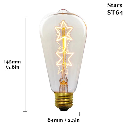 Edison bulb lampada retro lamp incandescent ampoule vintage E27 40w 220V For Decor Filament Bulb E27 Pendant Lights Antique Bulb