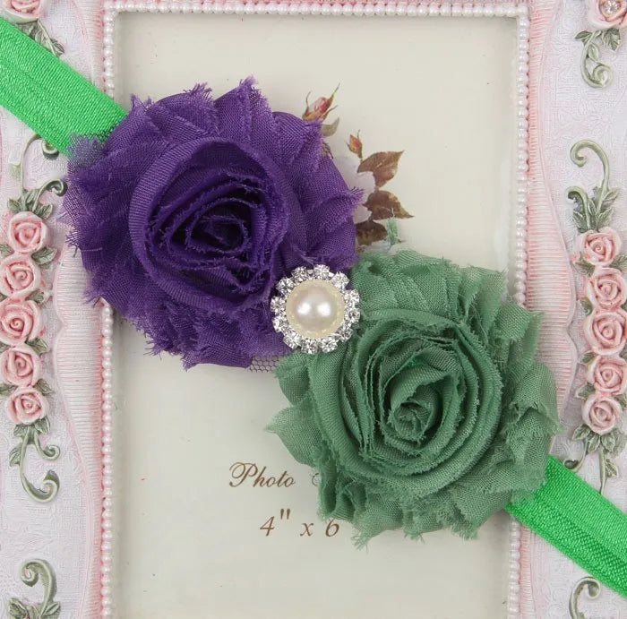 Baby Headband Girl Newborn Kids Children Flower Pearl Floral Rubber Bands Hair Accessory Christmas Gift Turban Bow Photography