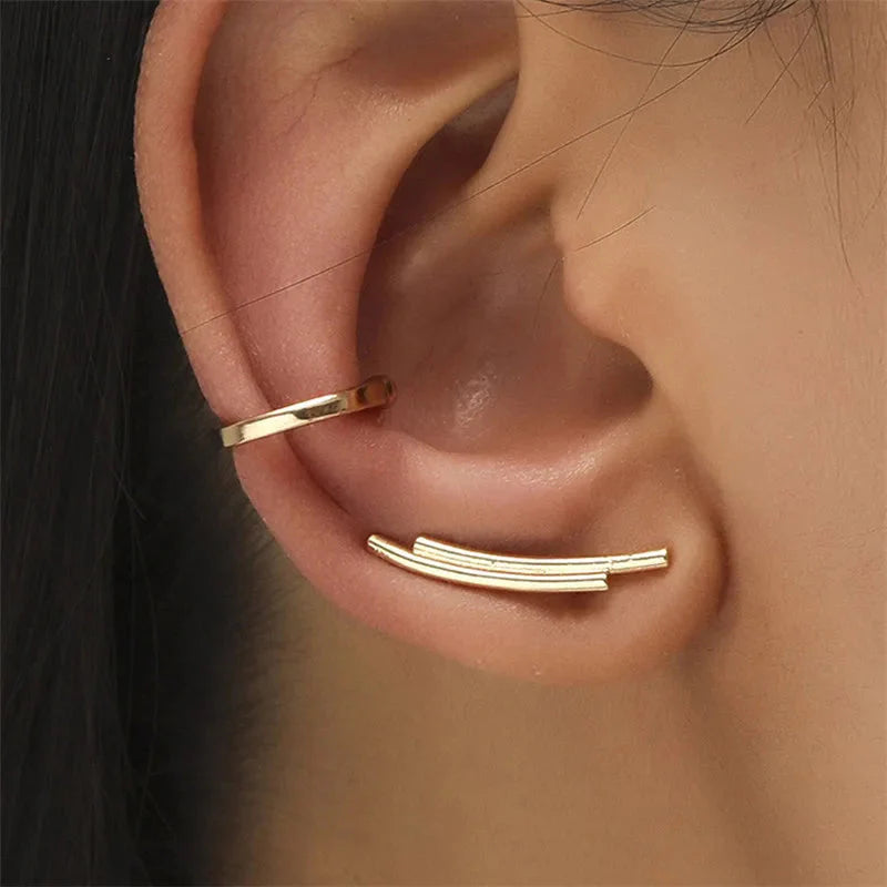 VAGZEB Bohemian NO Piercing Crystal Rhinestone Ear Cuff Wrap Stud Clip Earrings For Women Girl Trendy Earrings Jewelry Bijoux-26