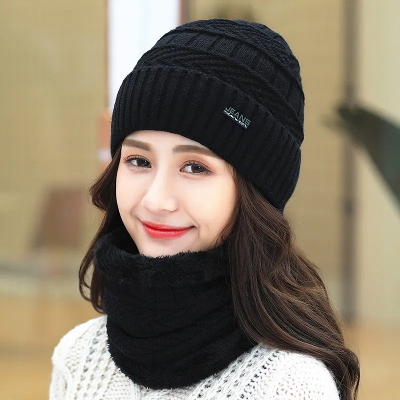 Hat: Winter tide warm, autumn and winter, woolen hat, fleece knitted hat, Korean cycling ear cap