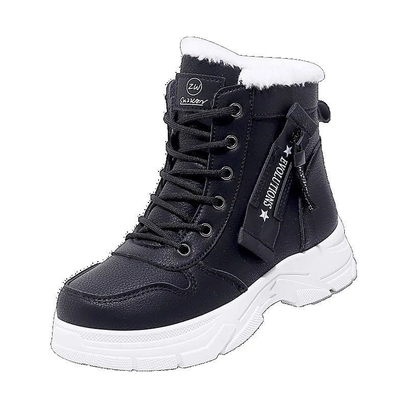 Winter Snow Boots for Women Solid Color New Casual High-top Shoes Warm Sneakers Platform Comfortable Ankle Boots Shoes for Women
